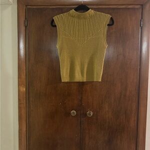 Free People Catchin Dreams Copper/Mustard Knit Tank Top Small